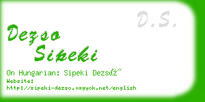 dezso sipeki business card